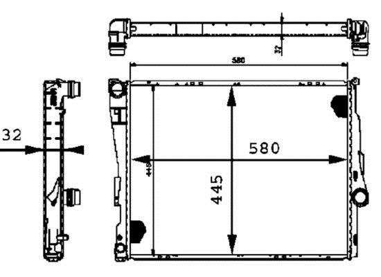 Radiateur moteur (Radiateur de refroidissement) MAHLE Aftermarket CR 458 000P