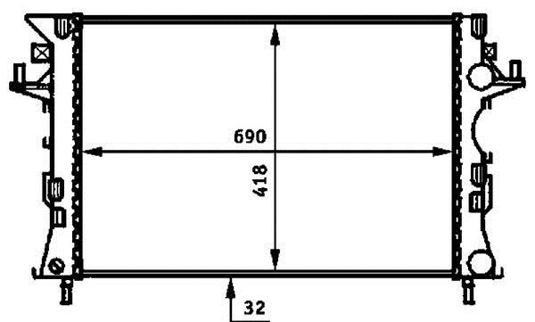 Radiateur moteur (Radiateur de refroidissement) MAHLE Aftermarket ref. CR 461 000P