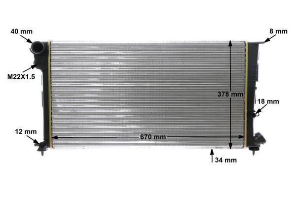 Radiateur moteur (Radiateur de refroidissement) MAHLE Aftermarket ref. CR 471 000S
