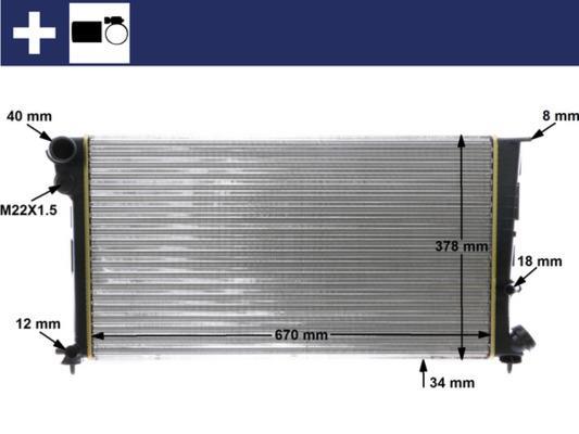 Radiateur moteur (Radiateur de refroidissement) MAHLE Aftermarket ref. CR 471 000S