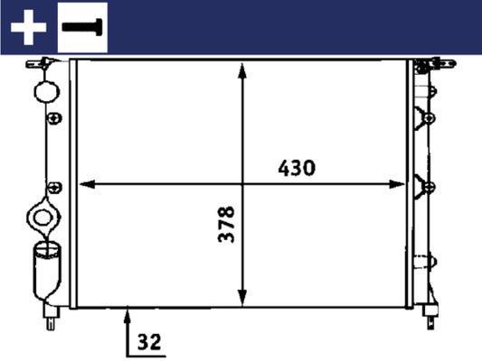 Radiateur moteur (Radiateur de refroidissement) MAHLE Aftermarket CR 476 000S