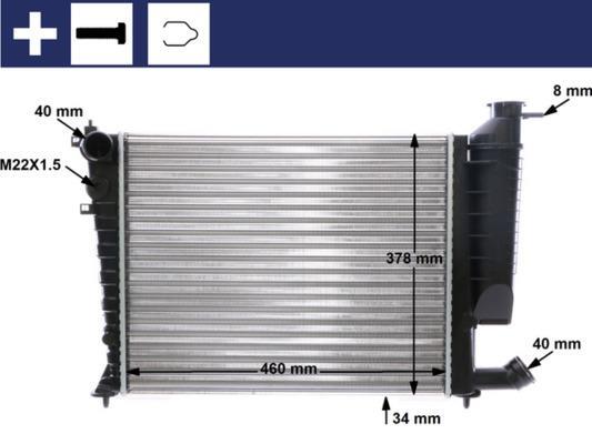 Radiateur moteur (Radiateur de refroidissement) MAHLE Aftermarket CR 478 000S