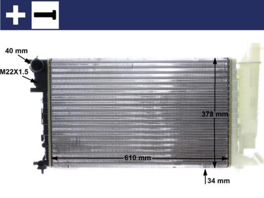 Radiateur moteur (Radiateur de refroidissement) MAHLE Aftermarket ref. CR 481 000S