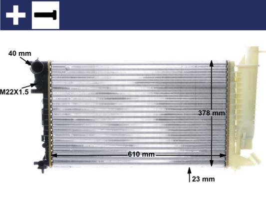 Radiateur moteur (Radiateur de refroidissement) MAHLE Aftermarket ref. CR 487 000S