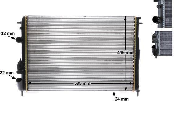 Radiateur moteur (Radiateur de refroidissement) MAHLE Aftermarket CR 493 000S