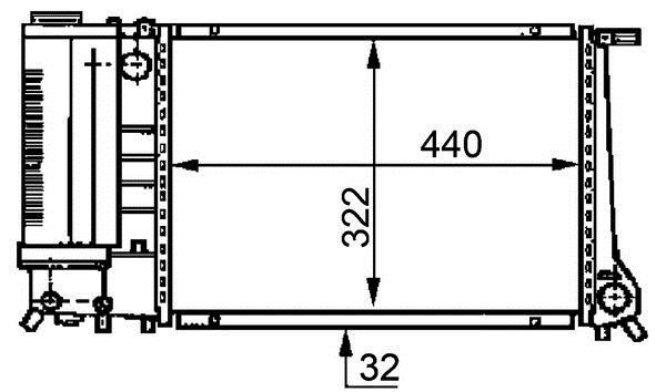 Radiateur moteur (Radiateur de refroidissement) MAHLE Aftermarket CR 495 000P