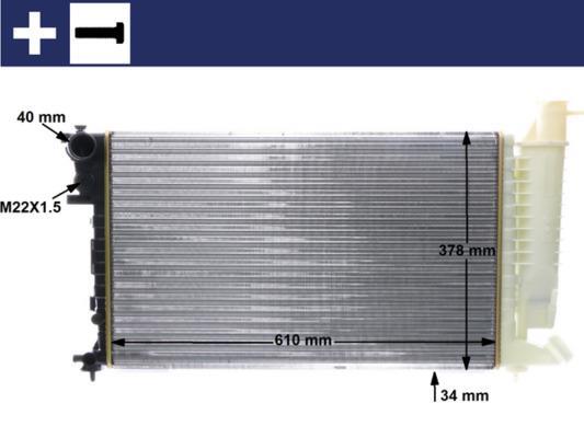 Radiateur moteur (Radiateur de refroidissement) MAHLE Aftermarket ref. CR 497 000S