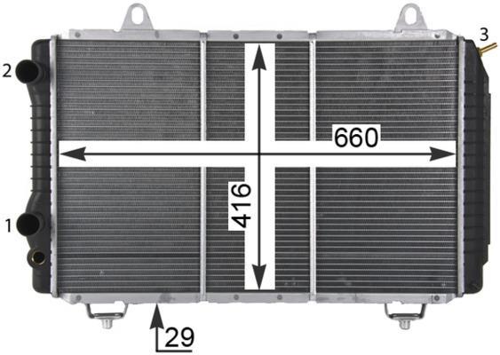 Radiateur moteur (Radiateur de refroidissement) MAHLE Aftermarket CR 499 000P