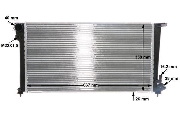 Radiateur moteur (Radiateur de refroidissement) MAHLE Aftermarket CR 504 000S