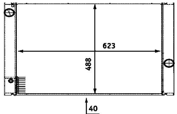 Radiateur moteur (Radiateur de refroidissement) MAHLE Aftermarket ref. CR 511 000P