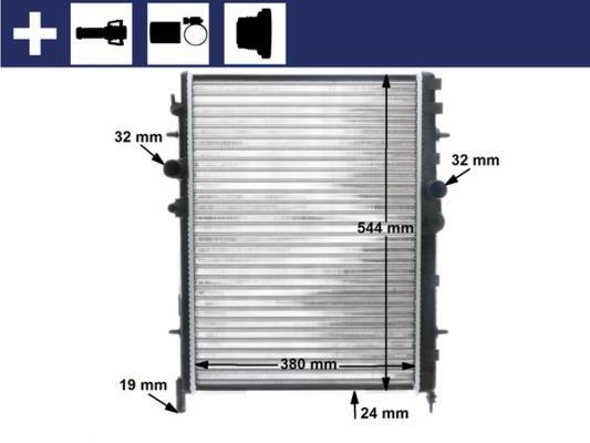 Radiateur moteur (Radiateur de refroidissement) MAHLE Aftermarket CR 515 000S