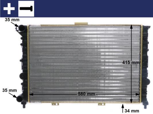 Radiateur moteur (Radiateur de refroidissement) MAHLE Aftermarket CR 518 000S