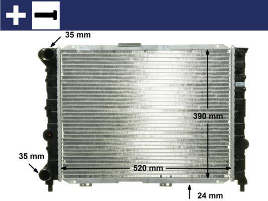 Radiateur moteur (Radiateur de refroidissement) MAHLE Aftermarket CR 519 000S