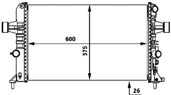 Radiateur moteur (Radiateur de refroidissement) MAHLE Aftermarket CR 531 000P