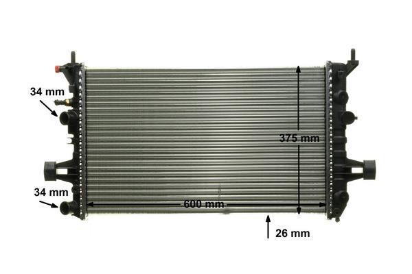 Radiateur moteur (Radiateur de refroidissement) MAHLE Aftermarket CR 531 000P