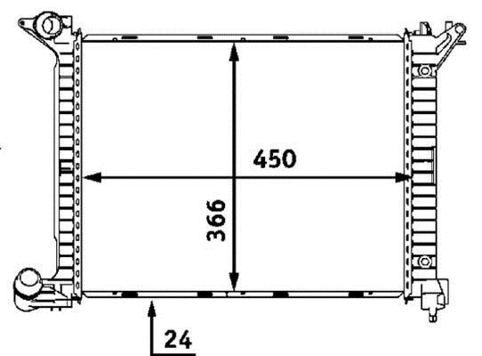 Radiateur moteur (Radiateur de refroidissement) MAHLE Aftermarket ref. CR 532 000S