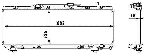 Radiateur moteur (Radiateur de refroidissement) MAHLE Aftermarket ref. CR 535 000S