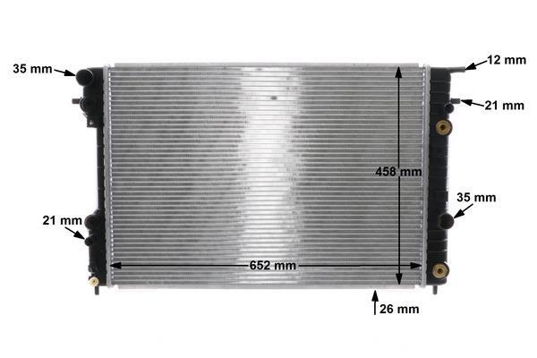 Radiateur moteur (Radiateur de refroidissement) MAHLE Aftermarket ref. CR 561 000S