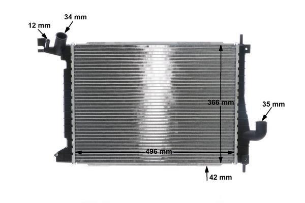 Radiateur moteur (Radiateur de refroidissement) MAHLE Aftermarket ref. CR 563 000S