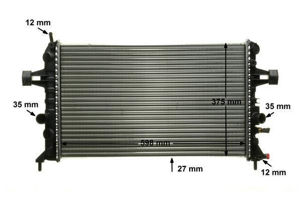 Radiateur moteur (Radiateur de refroidissement) MAHLE Aftermarket ref. CR 574 000P