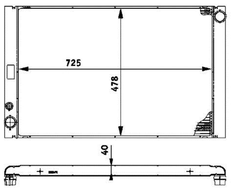Radiateur moteur (Radiateur de refroidissement) MAHLE Aftermarket CR 575 000P