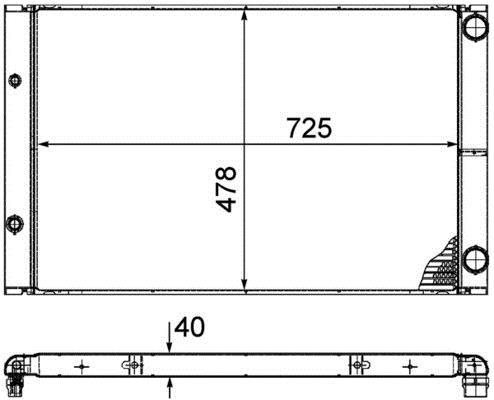 Radiateur moteur (Radiateur de refroidissement) MAHLE Aftermarket CR 576 000P