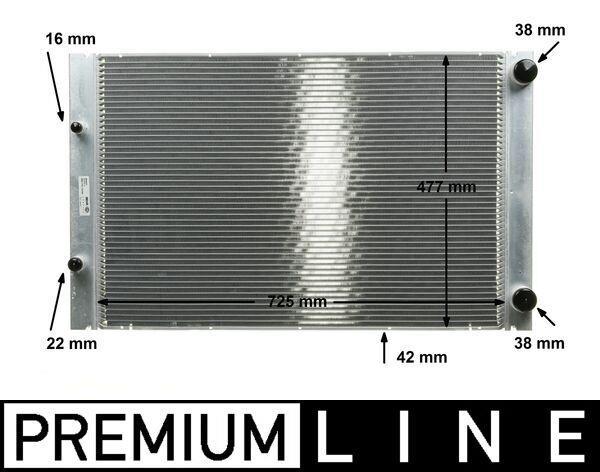 Radiateur moteur (Radiateur de refroidissement) MAHLE Aftermarket CR 576 000P