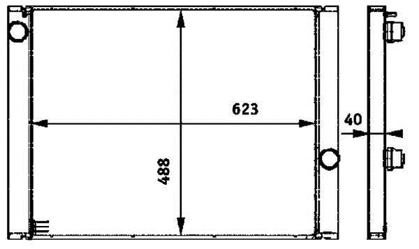Radiateur moteur (Radiateur de refroidissement) MAHLE Aftermarket ref. CR 582 000P