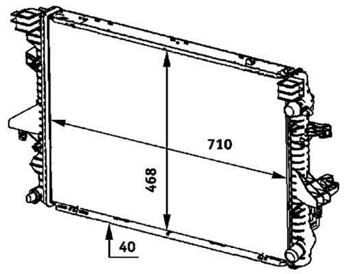 Radiateur moteur (Radiateur de refroidissement) MAHLE Aftermarket ref. CR 583 000P
