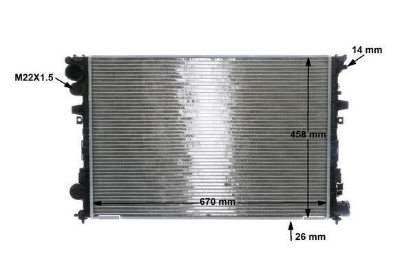 Radiateur moteur (Radiateur de refroidissement) MAHLE Aftermarket CR 587 000S