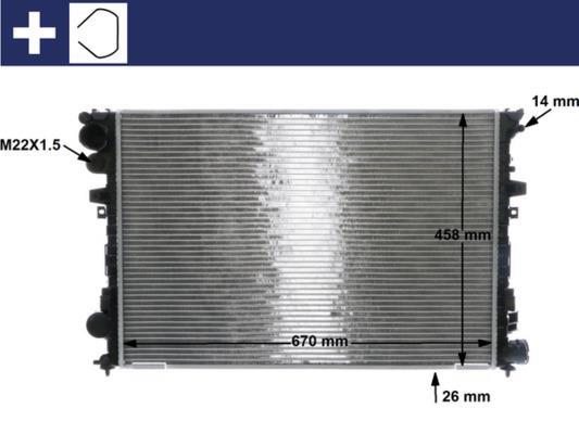 Radiateur moteur (Radiateur de refroidissement) MAHLE Aftermarket CR 587 000S