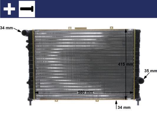 Radiateur moteur (Radiateur de refroidissement) MAHLE Aftermarket ref. CR 589 000S