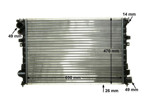 Radiateur moteur (Radiateur de refroidissement) MAHLE Aftermarket CR 592 000P