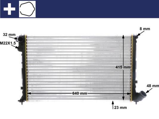Radiateur moteur (Radiateur de refroidissement) MAHLE Aftermarket ref. CR 593 000S