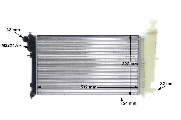 Radiateur moteur (Radiateur de refroidissement) MAHLE Aftermarket CR 612 000S