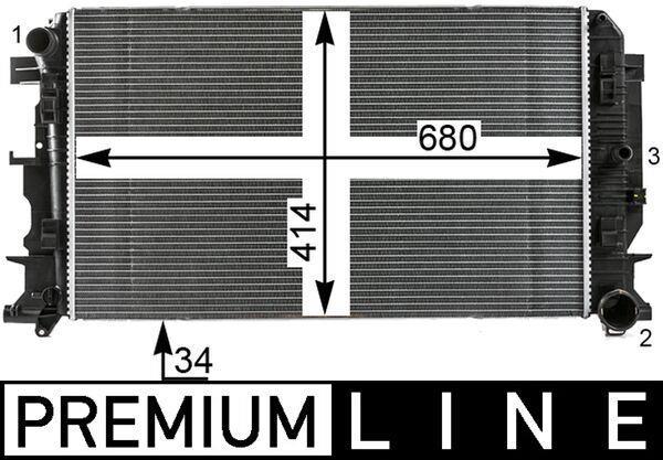 Radiateur moteur (Radiateur de refroidissement) MAHLE Aftermarket CR 61 000P
