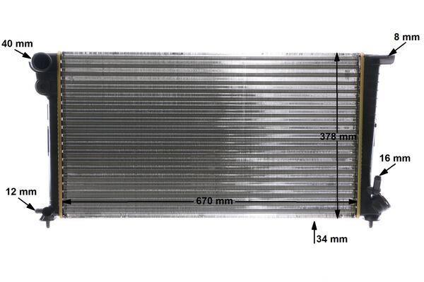 Radiateur moteur (Radiateur de refroidissement) MAHLE Aftermarket ref. CR 624 000S
