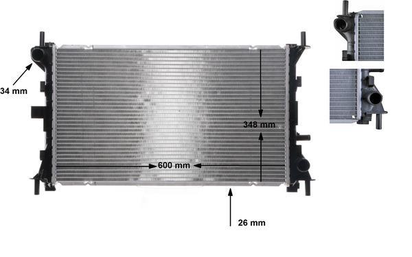 Radiateur moteur (Radiateur de refroidissement) MAHLE Aftermarket ref. CR 628 000S