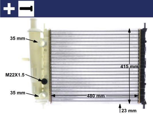 Radiateur moteur (Radiateur de refroidissement) MAHLE Aftermarket CR 630 000S