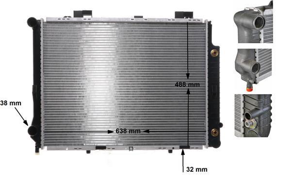 Radiateur moteur (Radiateur de refroidissement) MAHLE Aftermarket ref. CR 634 000S