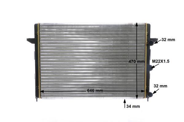Radiateur moteur (Radiateur de refroidissement) MAHLE Aftermarket CR 639 000S