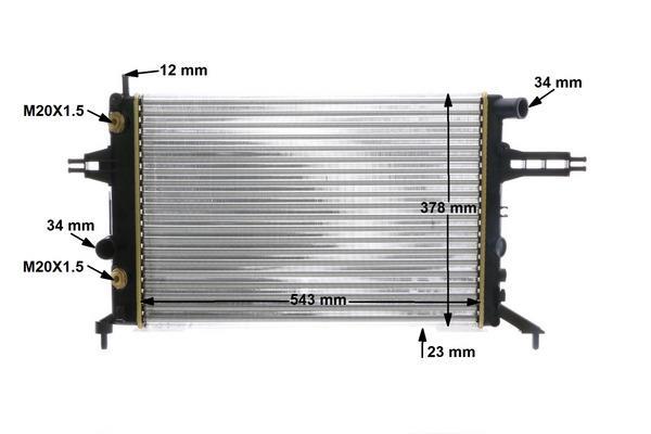 Radiateur moteur (Radiateur de refroidissement) MAHLE Aftermarket CR 650 000S