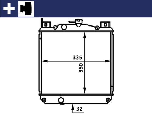 Radiateur moteur (Radiateur de refroidissement) MAHLE Aftermarket ref. CR 655 000S