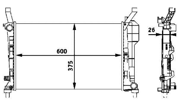 Radiateur moteur (Radiateur de refroidissement) MAHLE Aftermarket CR 660 000P