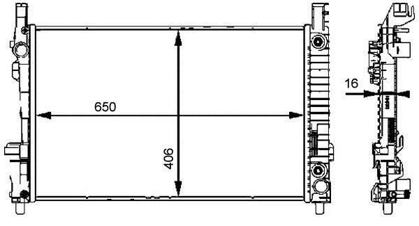 Radiateur moteur (Radiateur de refroidissement) MAHLE Aftermarket CR 661 000P