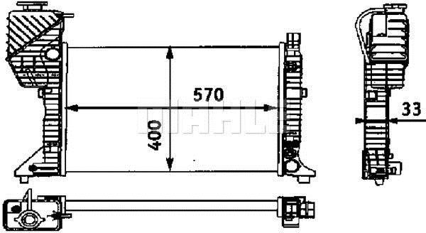 Radiateur moteur (Radiateur de refroidissement) MAHLE Aftermarket CR 677 000P