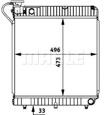 Radiateur moteur (Radiateur de refroidissement) MAHLE Aftermarket CR 678 000P