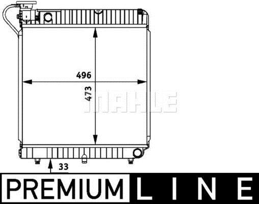 Radiateur moteur (Radiateur de refroidissement) MAHLE Aftermarket CR 678 000P