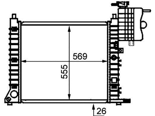 Radiateur moteur (Radiateur de refroidissement) MAHLE Aftermarket CR 679 000P