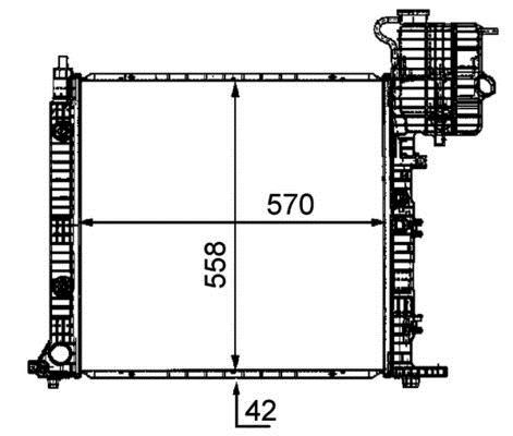 Radiateur moteur (Radiateur de refroidissement) MAHLE Aftermarket CR 681 000P